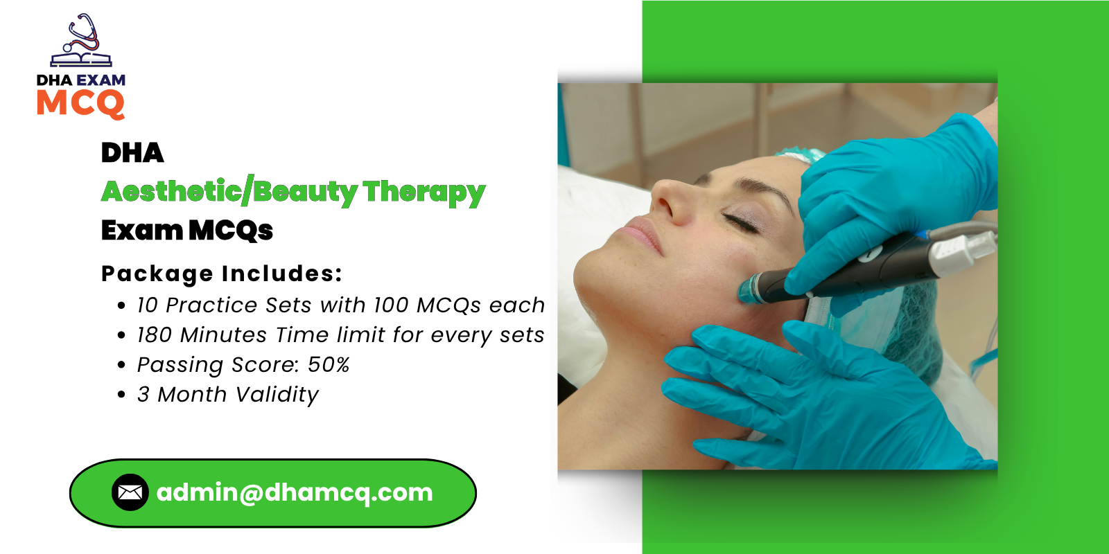 DHA Aesthetic/Beauty Therapy Exam MCQs