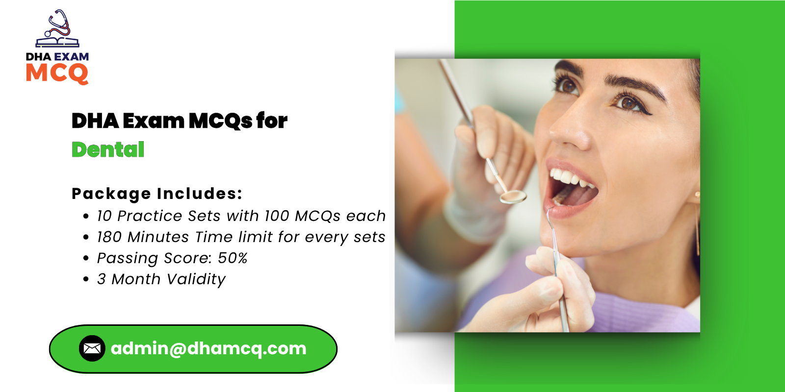 DHA Exam MCQs for Dental