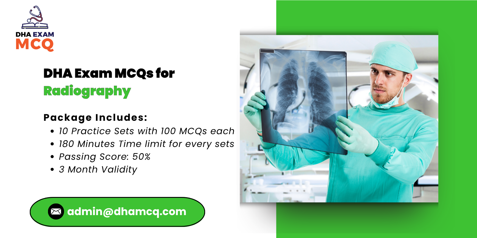 DHA Exam MCQs for Radiography