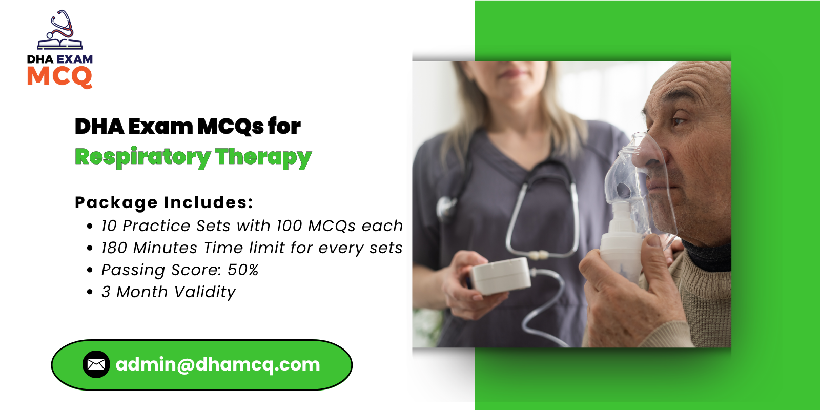 DHA Exam MCQs for Respiratory Therapy