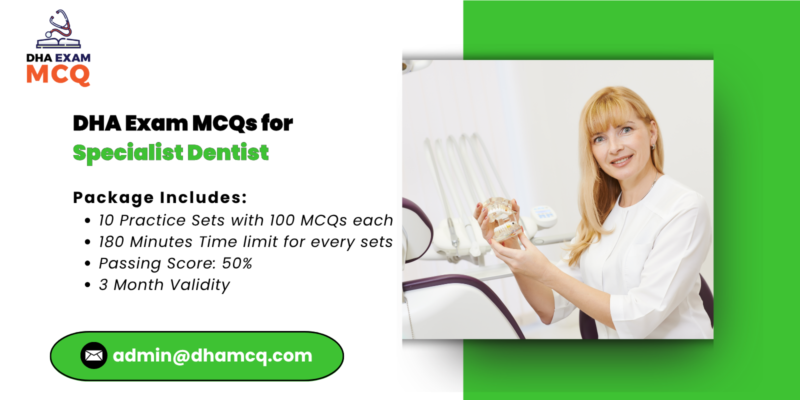 DHA Exam MCQs for Specialist Dentist