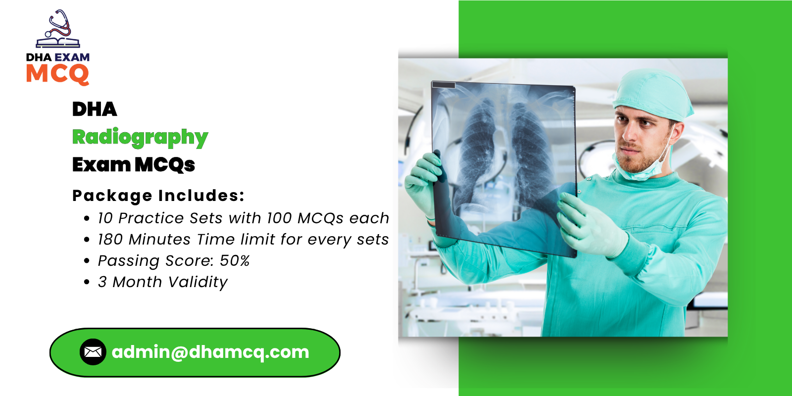 DHA Radiography Exam MCQs