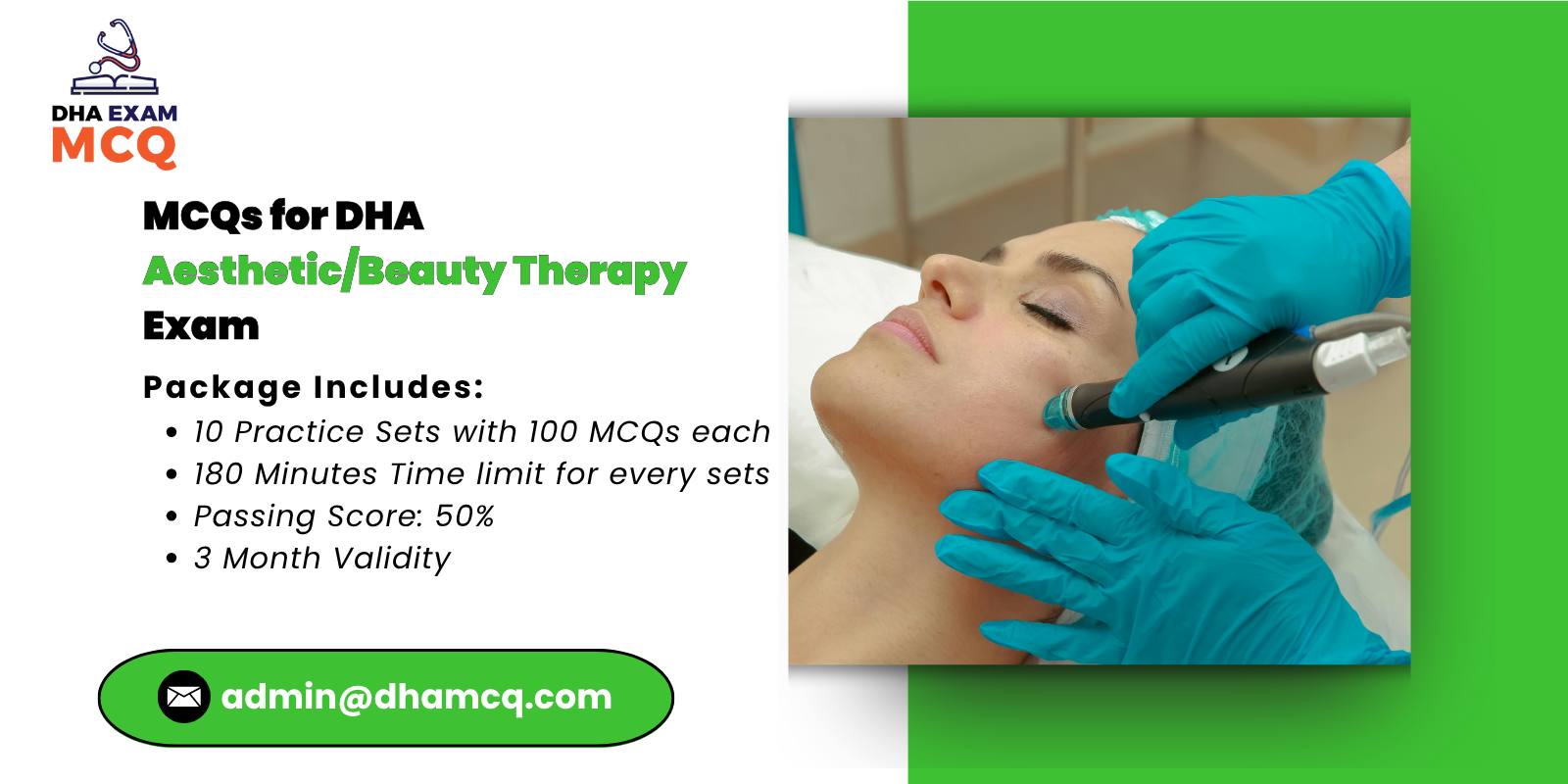 MCQs for DHA Aesthetic_Beauty Therapy Exam