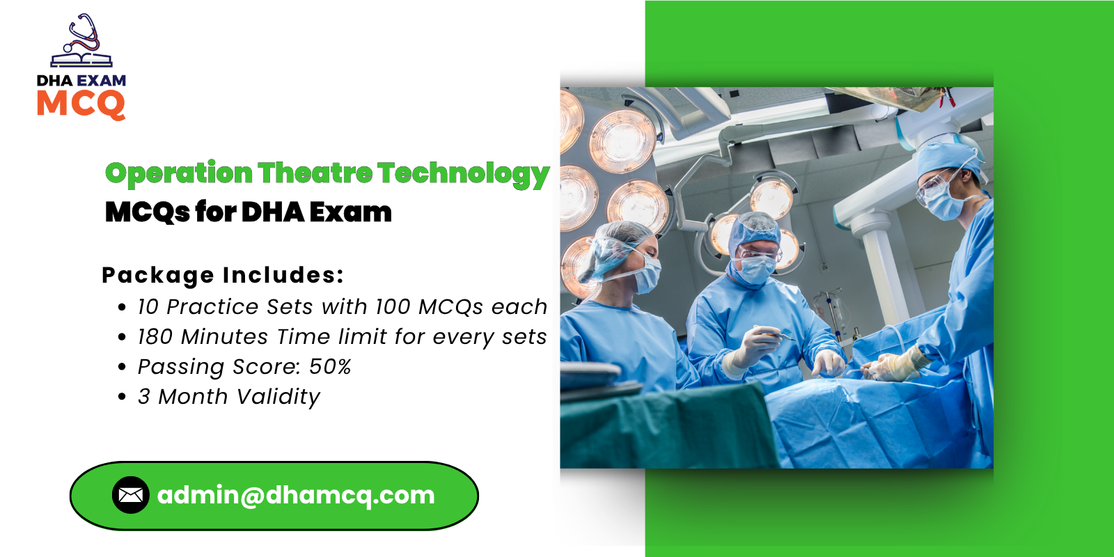 operation theatre technology MCQs for DHA