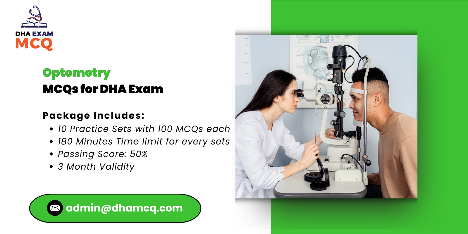 Optometry MCQs for DHA Exam
