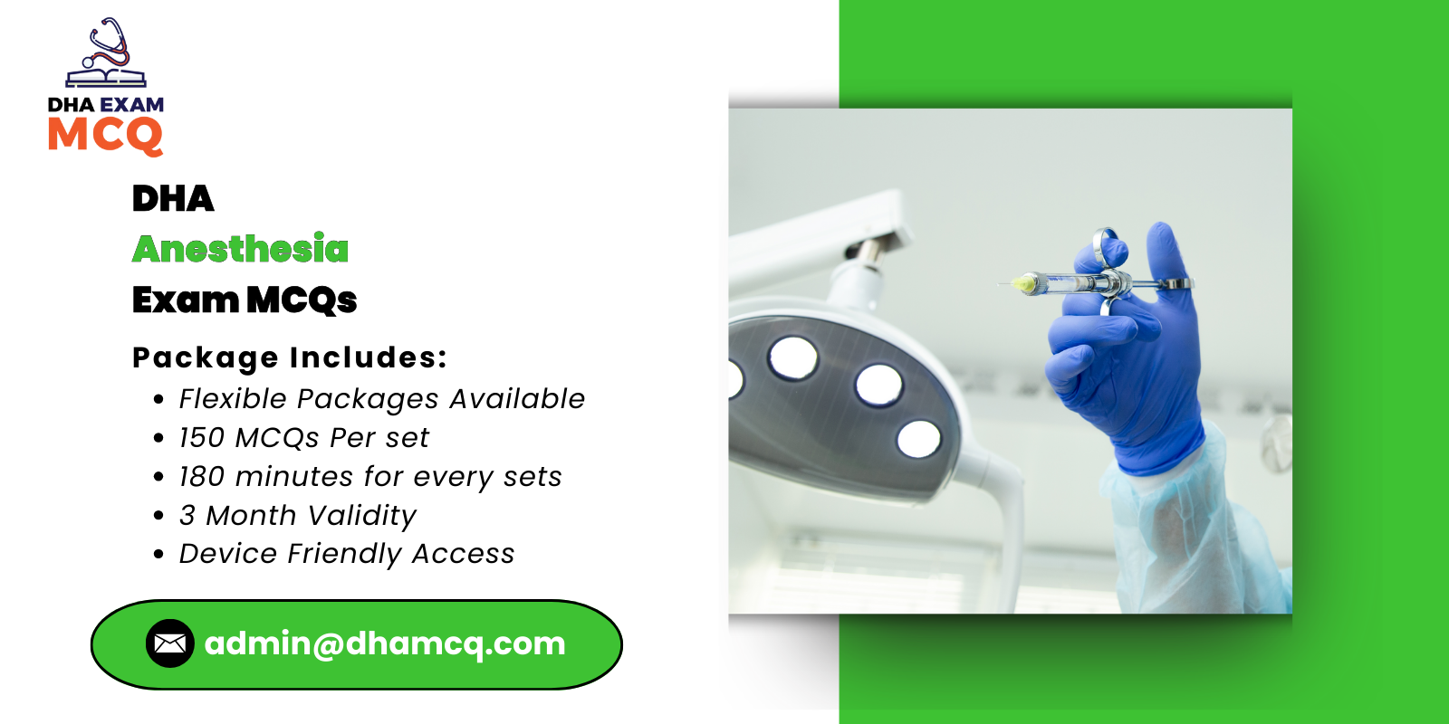 DHA Anesthesia Exam MCQs