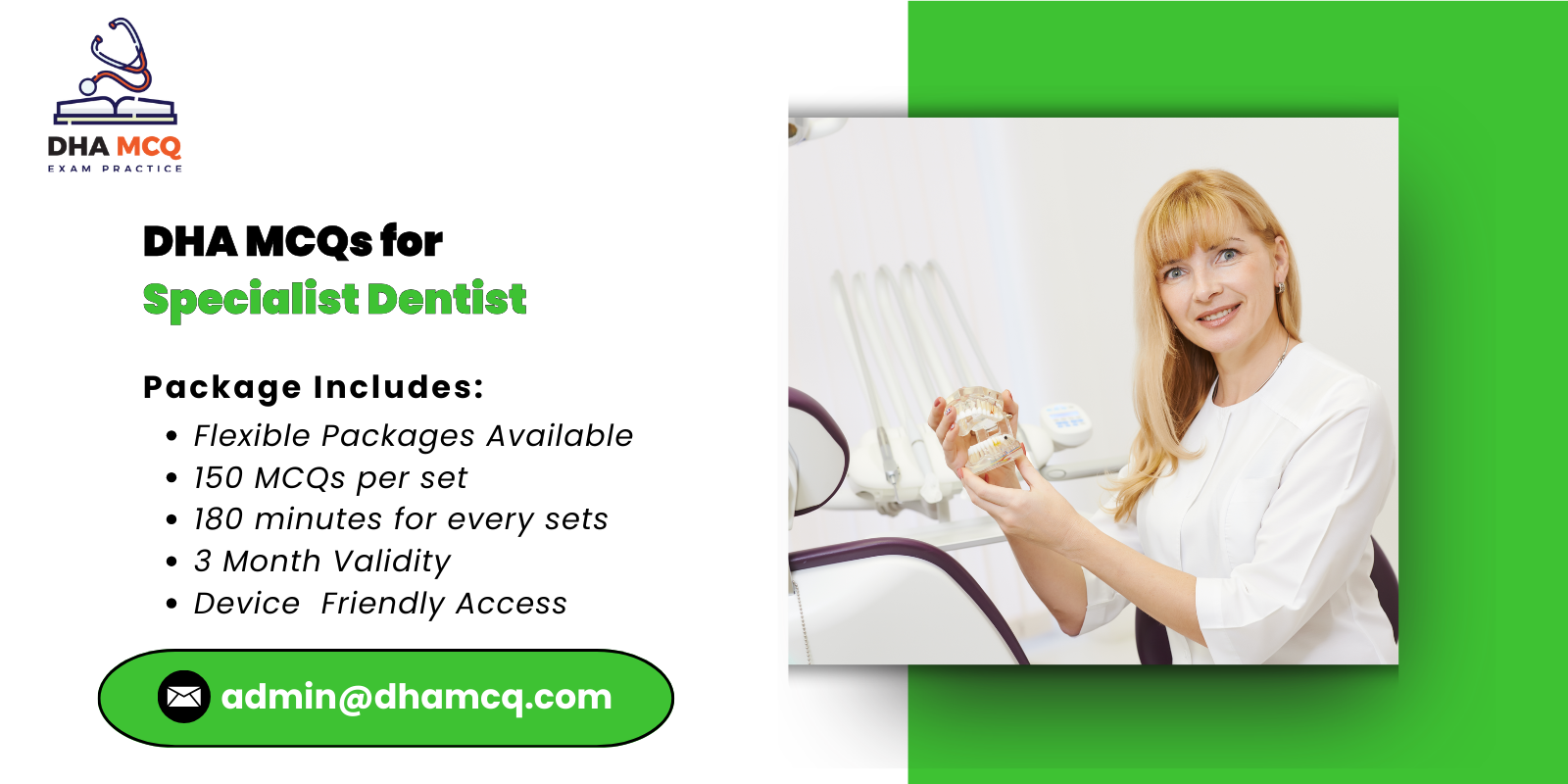 DHA MCQs for Specialist Dentist