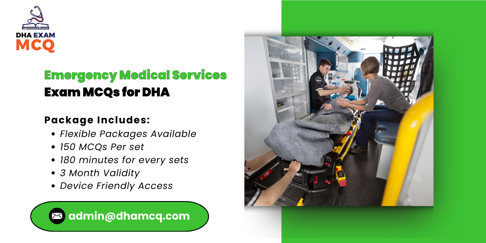 Emergency Medical Services Exam MCQs for DHA