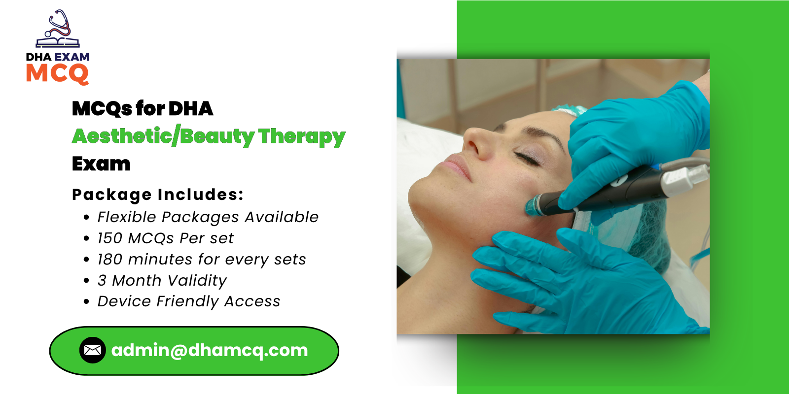 MCQs for DHA Aesthetic/Beauty Therapy Exam