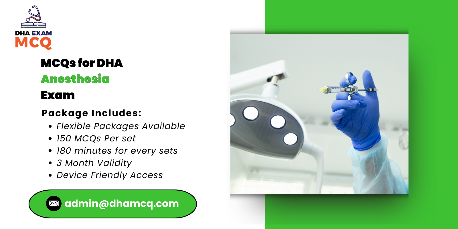 MCQs for DHA Anesthesia