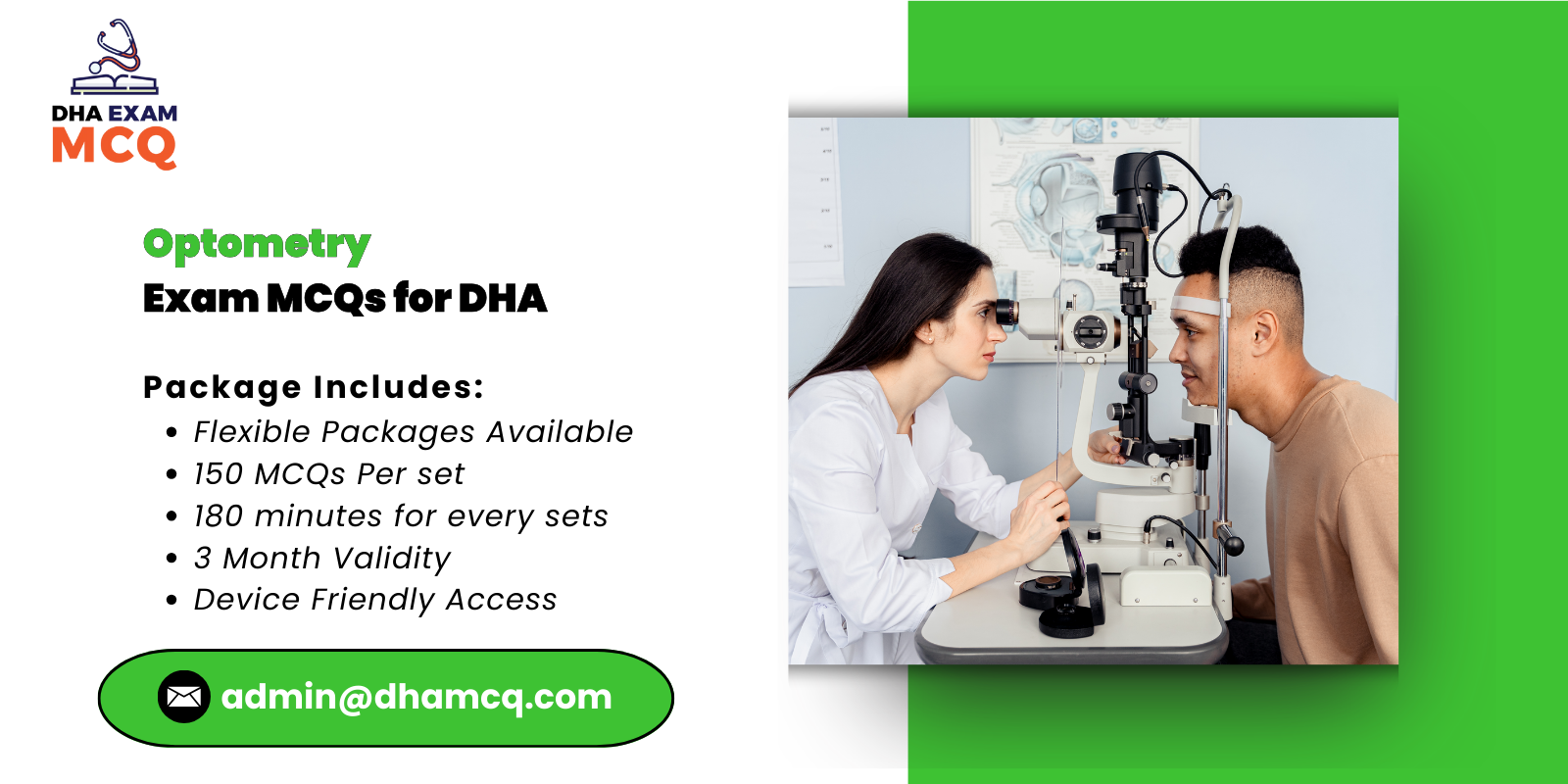 Optometry Exam MCQs for DHA