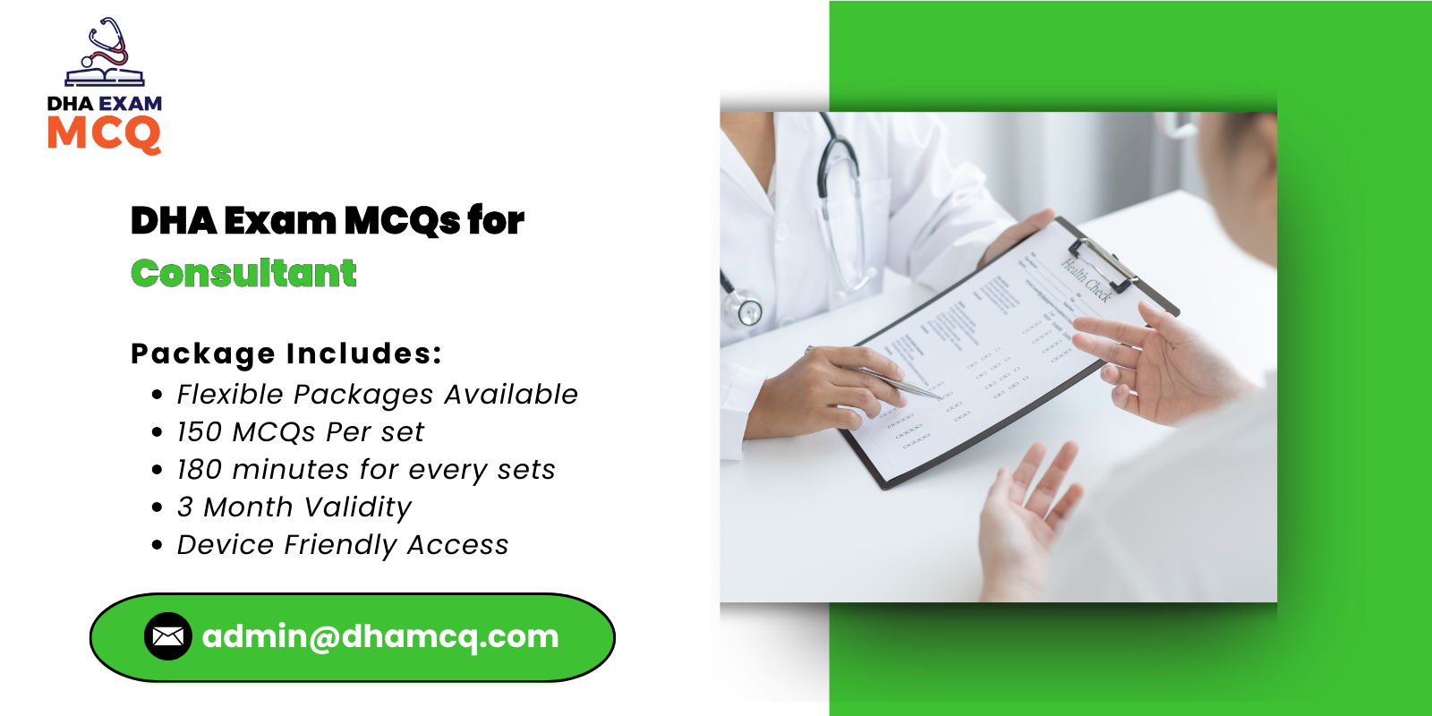 DHA Exam MCQs for Consultant