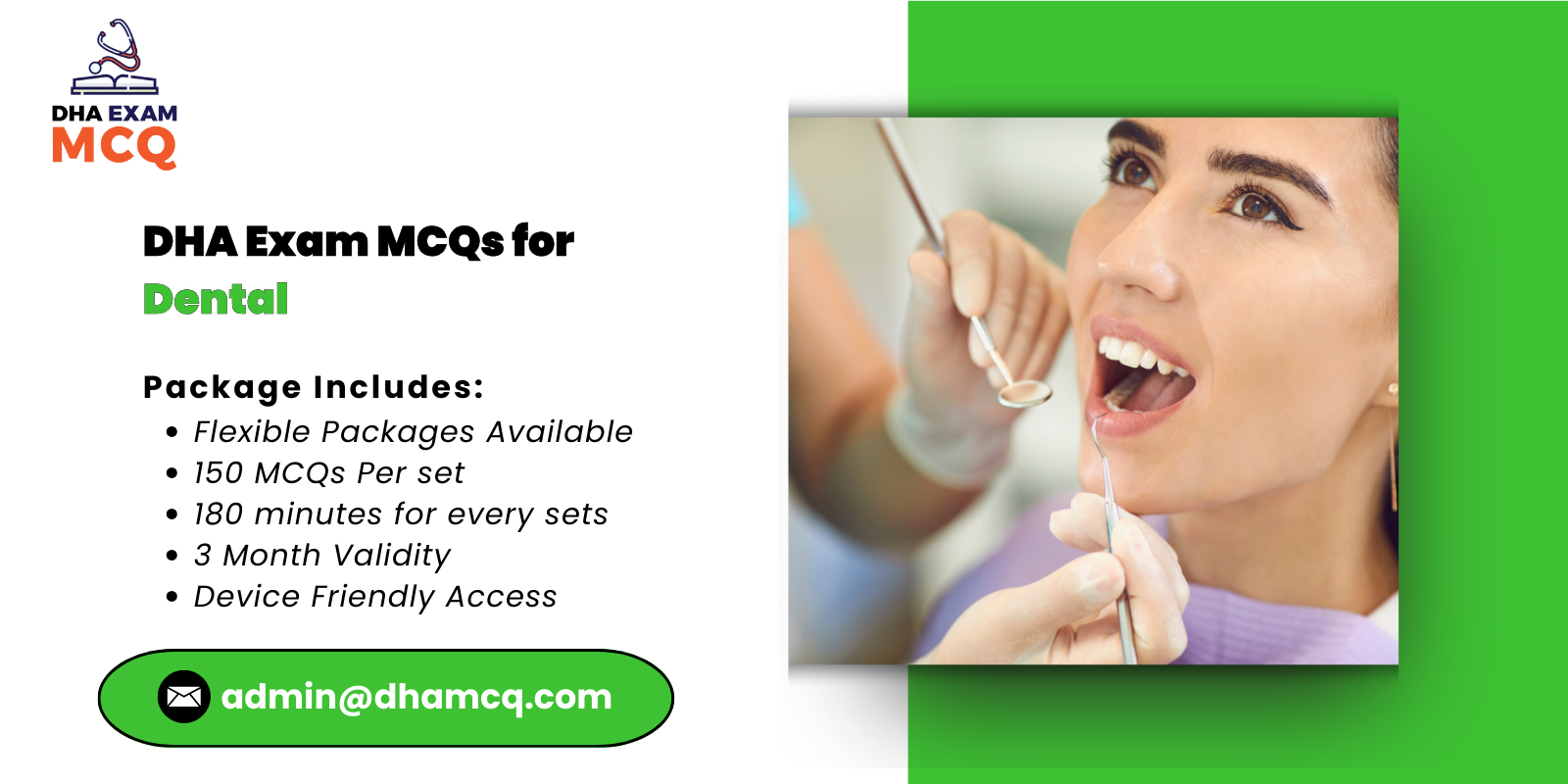 DHA Exam MCQs for Dental