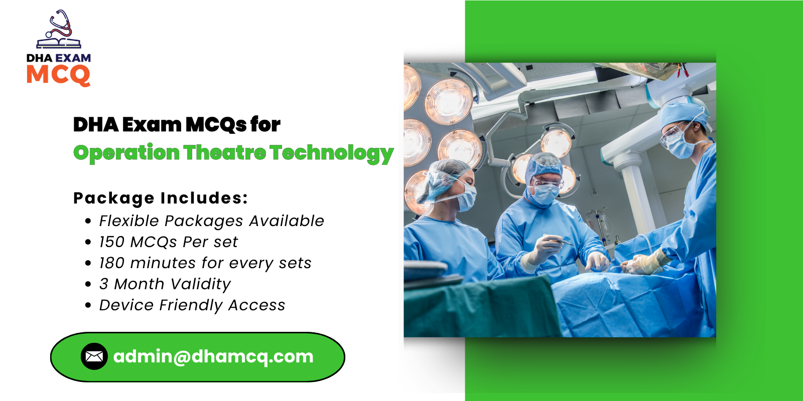 DHA Exam MCQs for Operation Theatre Technology